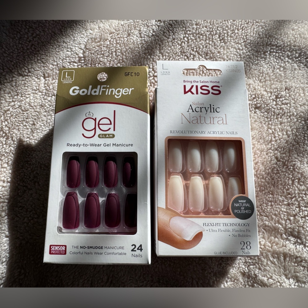 GoldFinger Gel Manicure Kit + Kiss Natural Acrylic Kit